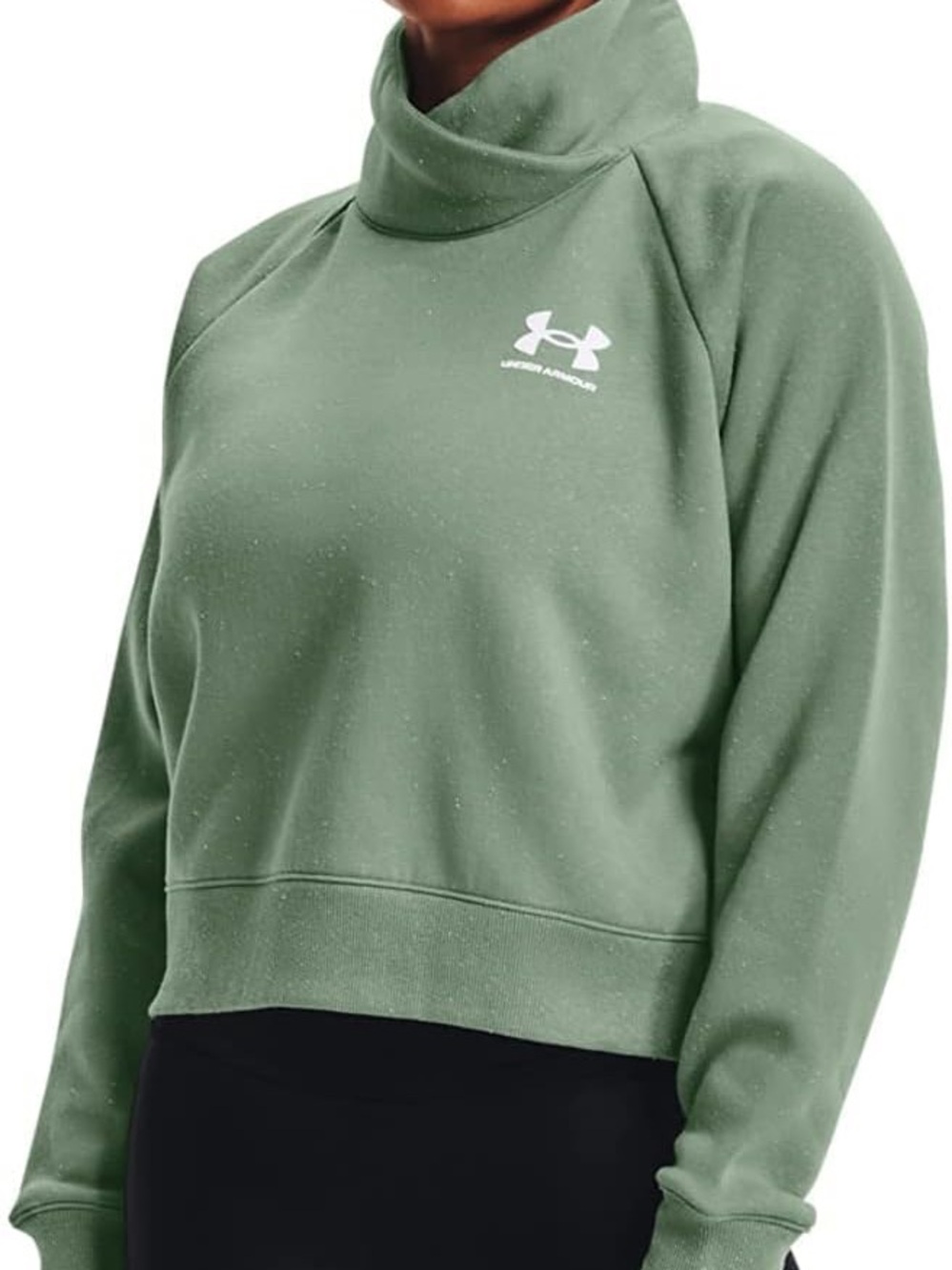 Under Armour Women's Sage Green Mock Neck Sweatshirt